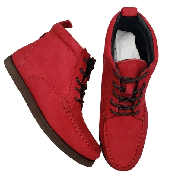 Marc JosephNIB Gramercy Red Nubuck Leather Preppy High Top Bootie Boy's 12.5